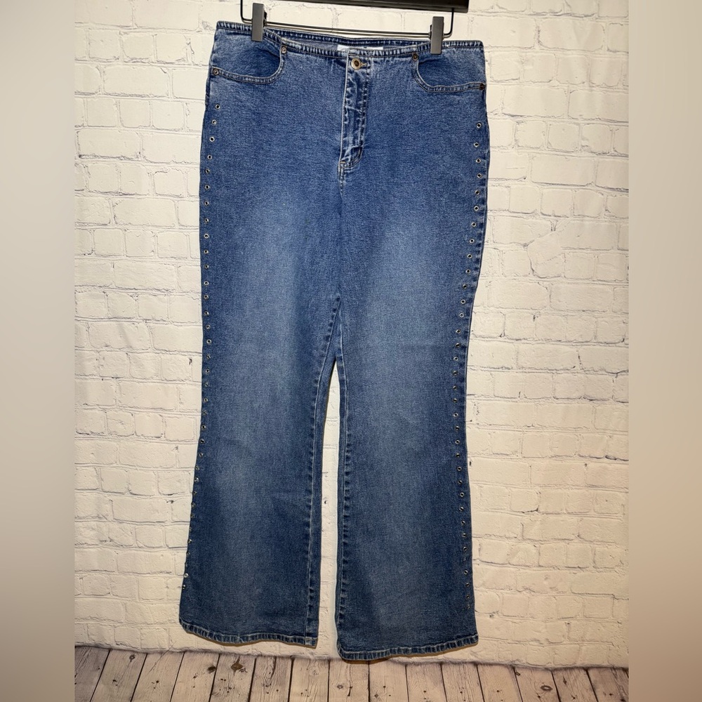Vintage Carolina Blues size 12 wide leg jeans - Picture 2 of 8